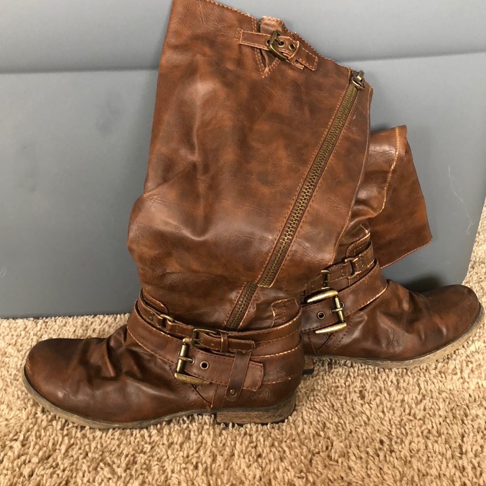 Tall brown boots